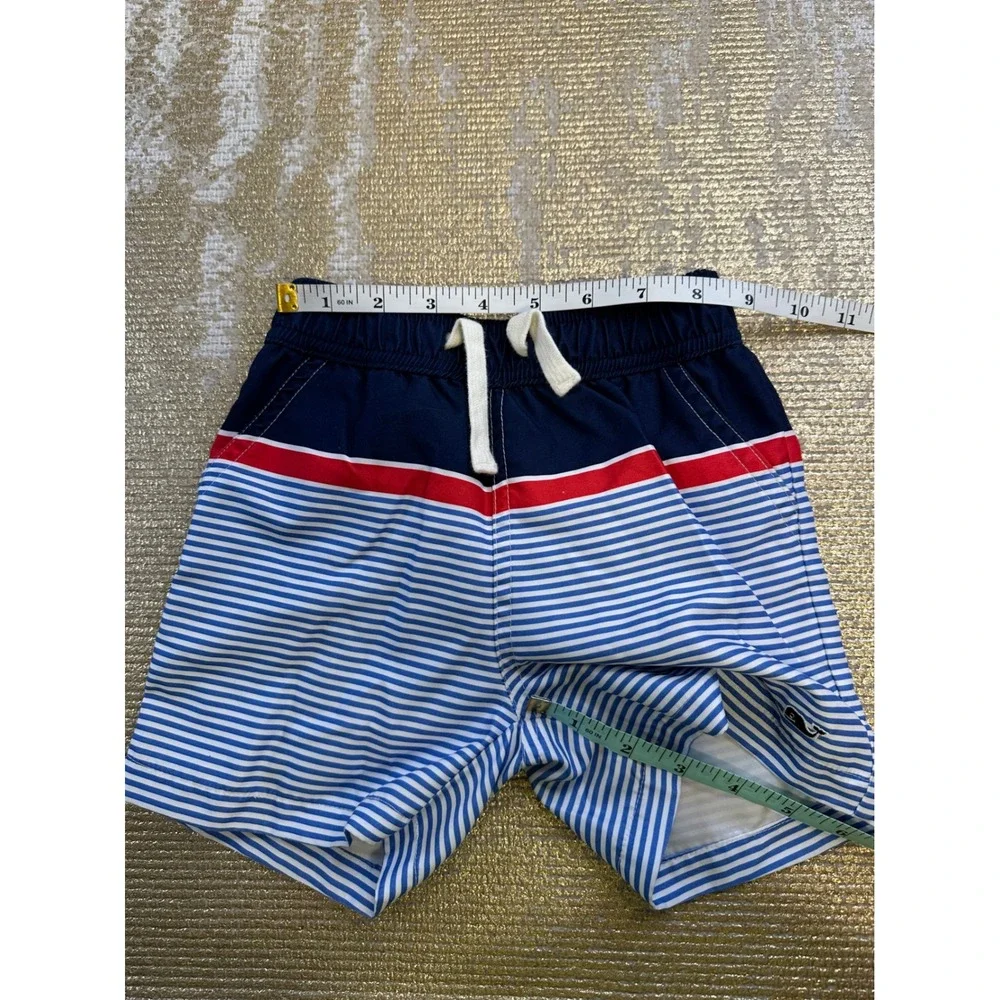 VINEYARD VINES Target Toddler Boys Red White & Blue Stripe Summer Swim Trunks 3T